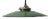 French Green Enamel & Brass Pendant Light For Sale