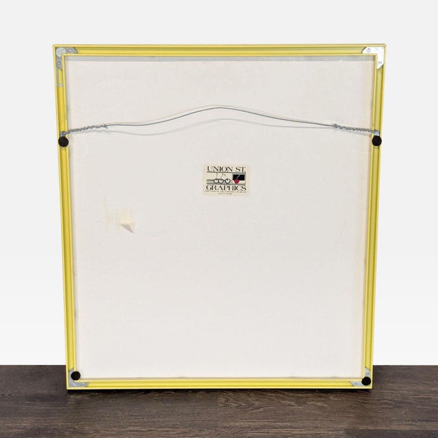 This is a colorful framed print titled "Oh Honey" by artist Kate McCarthy, signed and dated 1980. The artwork features pop...