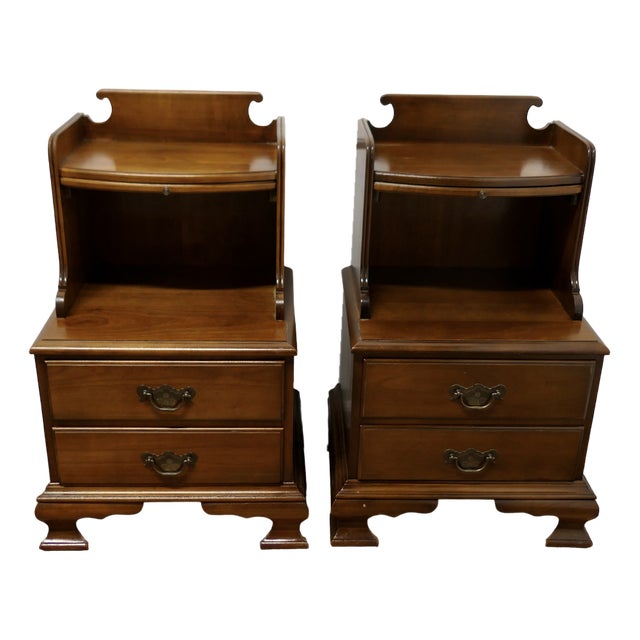 Large French Walnut Bedside Cabinets, 1920s, Set of 2 For Sale
