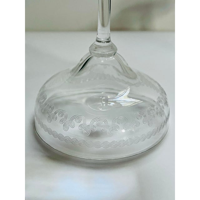 Early 20th Century Bryce Etched Glass Champagne Saucer For Sale - Image 4 of 8