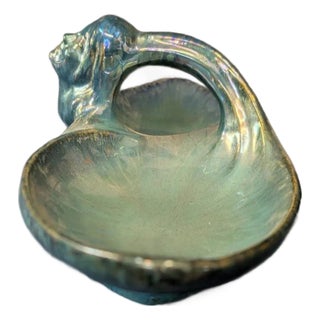 Early 20th Century Art Nouveau Pottery Tray - Signed Cyte're For Sale