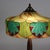 Glass Antique Arts & Crafts Handel Reverse Painted Stylized Foliage Table Lamp C1920 For Sale - Image 7 of 8