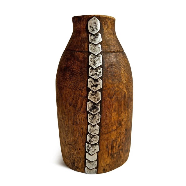 Authentic old vintage wood Tutsi milk pot. Simple shape carved with thin walls. Used to collect milk and store food as...