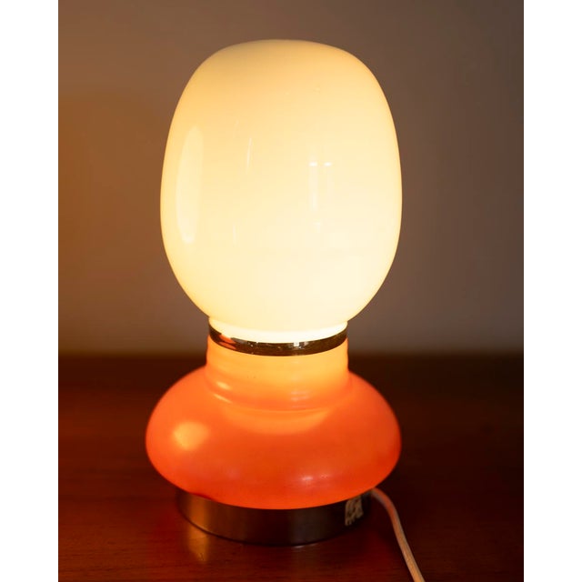 Vintage Italian Glass Table Lamps, 1970s, Set of 2 For Sale - Image 4 of 10
