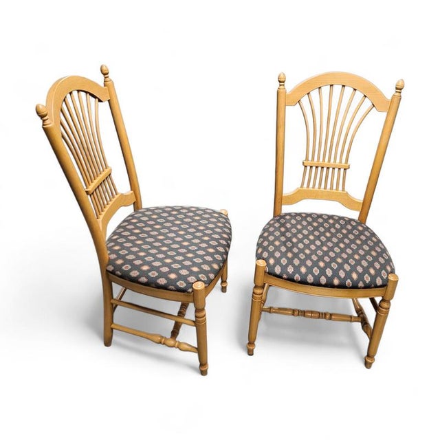 Wood French Rustic Country Dining Chairs, Set of 2 For Sale - Image 7 of 17