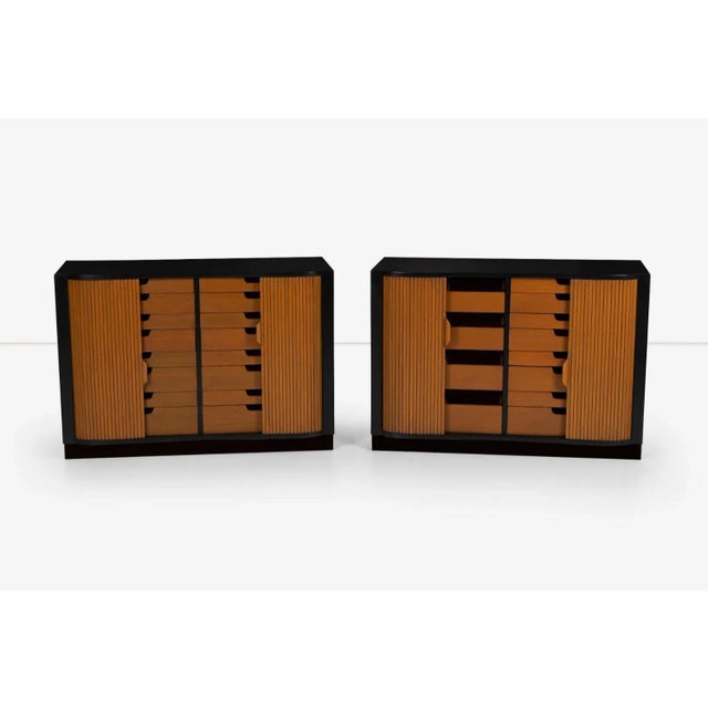 Edward Wormley Mr. and Mrs. Tambour Chests - A Pair For Sale - Image 11 of 13