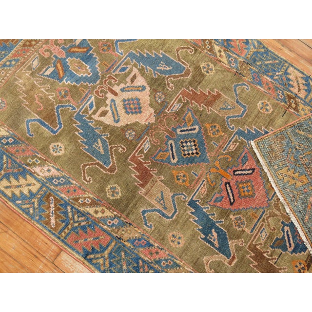 Early 20th Century Zabihi Collection Camel Color Caucasian Rug - 3'4" x 5'3" For Sale In New York - Image 6 of 8