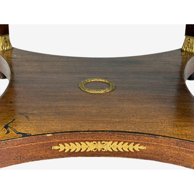 French Empire Revival, Center Table, Bronze, Mahogany, Marble, France, 19th C. For Sale - Image 10 of 13
