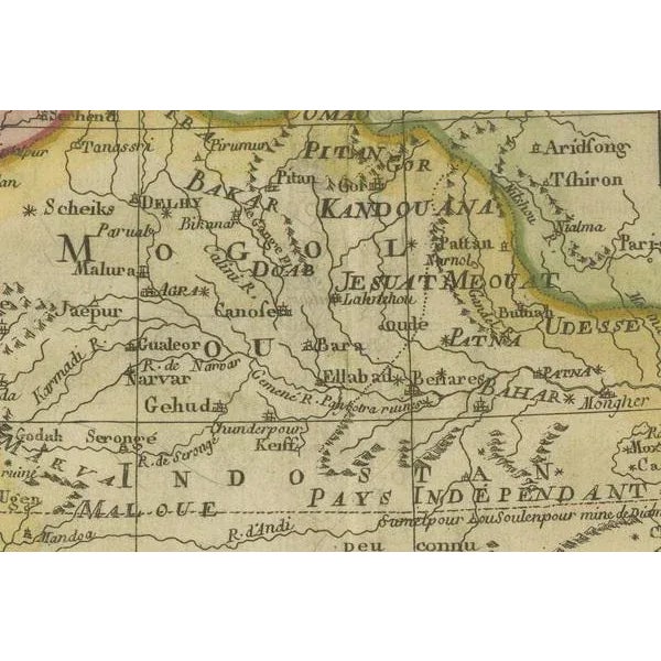 Paper Cartographic Depiction of Upper India and Ceylon, 1835 For Sale - Image 7 of 8