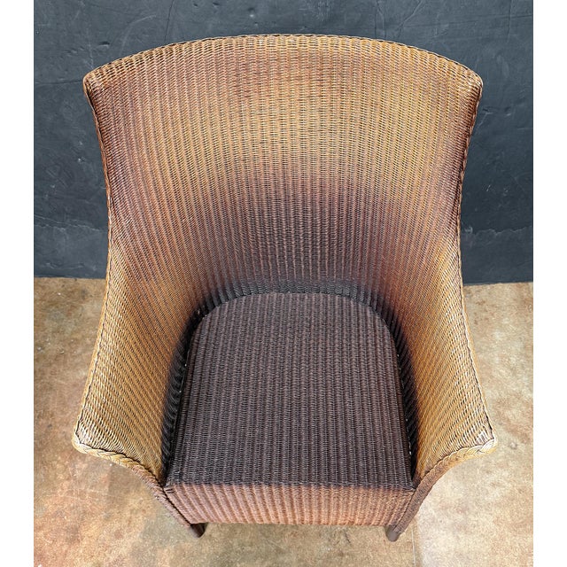 English Wicker Garden or Lounge Chair by Lloyd Loom For Sale - Image 12 of 14