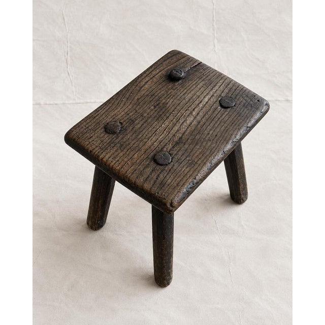 2000 - 2009 Primitive Hardwood Milking Stool For Sale - Image 5 of 5
