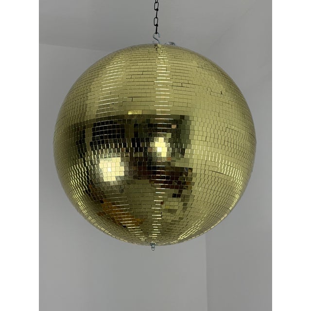 Large Yellow Sphere Disco Ball, 1980s For Sale - Image 9 of 9