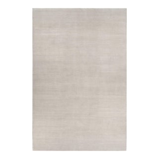 Rug & Kilim’s Oversized Contemporary Textural Solid Rug in Ivory Tones For Sale