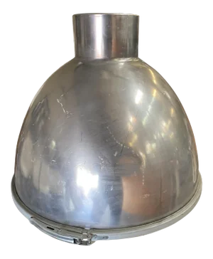 1970s Large Industrial Aluminum Pendant Light Fixture