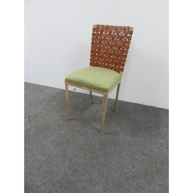 Late 20th Century Modern Harden Iron & Leather Side Chair For Sale In Philadelphia - Image 6 of 6