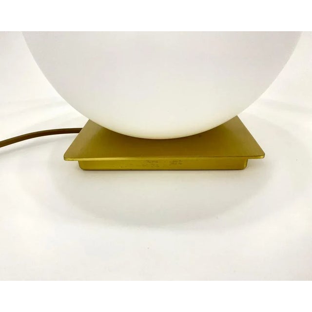 1990s Vintage Opal Glass and Brass Table Lamps by Holtkötter, Germany, 2000s, Set of 2 For Sale - Image 5 of 10