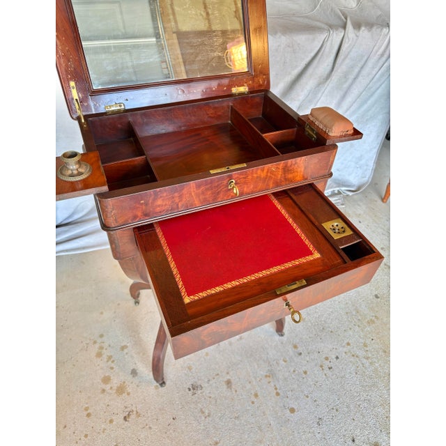 French 19th Century French Walnut Writing Work Table For Sale - Image 3 of 13