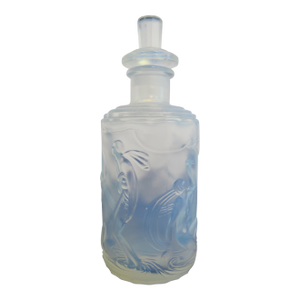 Sabino Blue Opalescent Dancing Nude Nymphs Art Deco Glass Perfume Scent Bottle