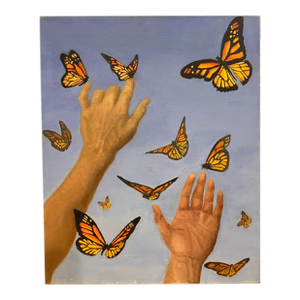 Butterflies and Me by Kathleen Varadi, 2016 Oil on Canvas
