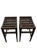 Asian Pair of Vintage Baker Furniture Milling Road Slatted Saddle-Seat Counter Stools For Sale - Image 3 of 11