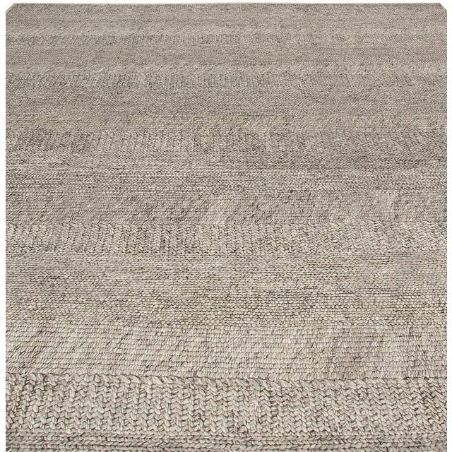 Modern Contemporary Heathered Stone Flat-Weave Wool Rug by Doris Leslie Blau For Sale - Image 3 of 8