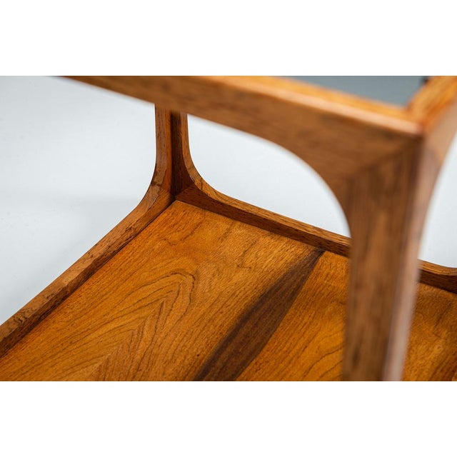 Side Table in Rosewood with Smoked Glass Top by Jacob Brink, 1960s For Sale - Image 11 of 13