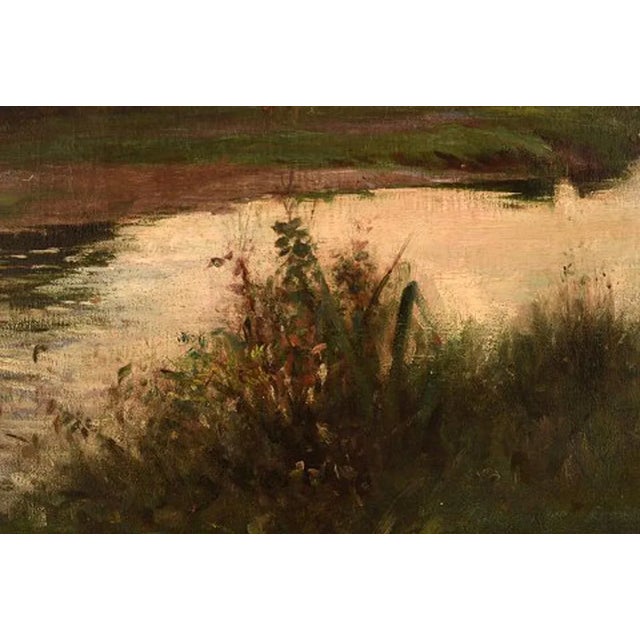 English Landscape with Grazing Cows by Joseph Milne For Sale - Image 5 of 10