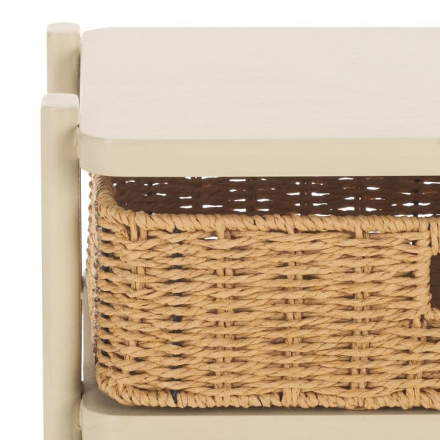 Spritely Home Rozalyn 2 Drawer Accent Table in Sand For Sale - Image 4 of 9