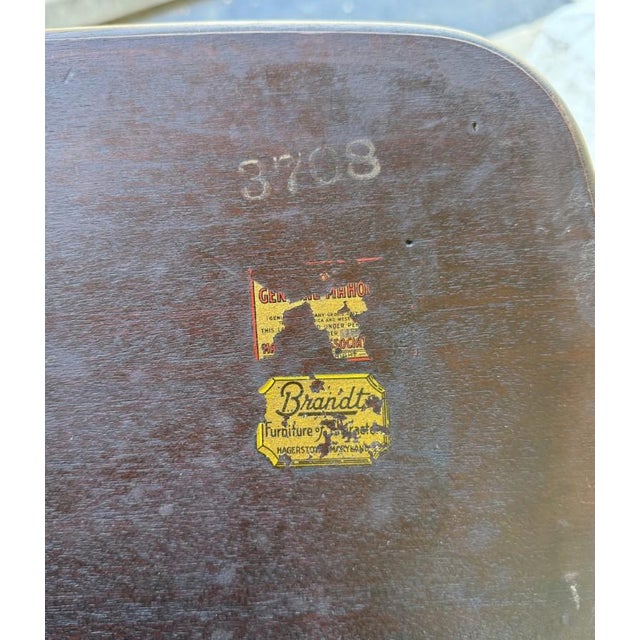 Vintage Brandt Accent Table With Twisted Pedestal Base & Claw Feet For Sale - Image 12 of 12