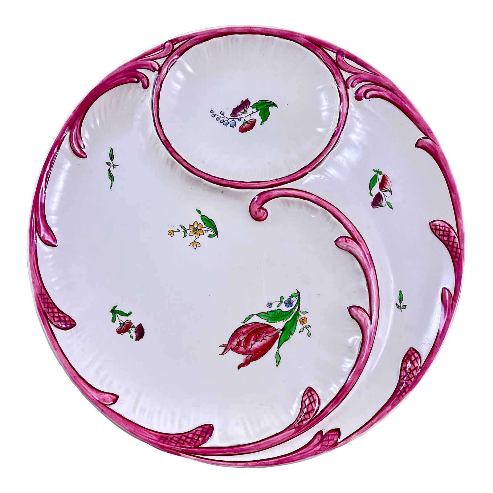 Sarreguemines Strasbourg Pattern Hand Painted Faïence Asparagus Plate ...