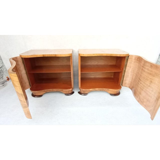 Bedside Tables by Jindrich Halabala for Up Závody, 1950s, Set of 2 For Sale - Image 15 of 18
