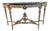 Louis XVI-Style Giltwood Demi-Lune Console Table With Trompe-L’Œil Marble Top For Sale