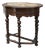 English Jacobean Walnut & Burl Petit Point Top Game Table With Tapestry C1810 For Sale