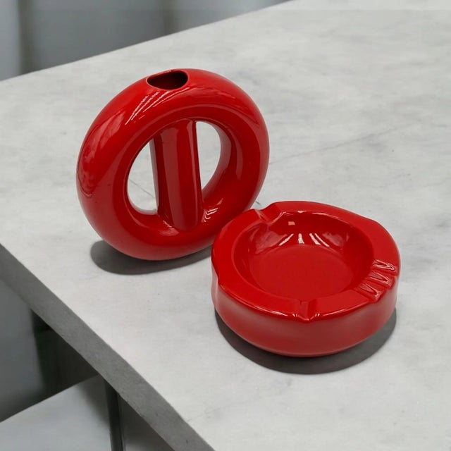 Vintage Ceramic Set by Pareschi Laveno, Italy, 1960s, Set of 2 For Sale - Image 9 of 10