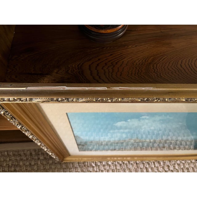 Blue 1970s Vintage Print by Antonio Canal "Canaletto" Venice, Framed For Sale - Image 8 of 9