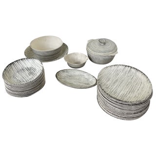 Plates and Dishes Bazas De Salins, 1960, Set of 34 For Sale