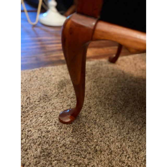 1960s 1960s Refinished Queen Anne Style Side Table Featuring Painted Black Drawers and Gold Hardware. For Sale - Image 5 of 12