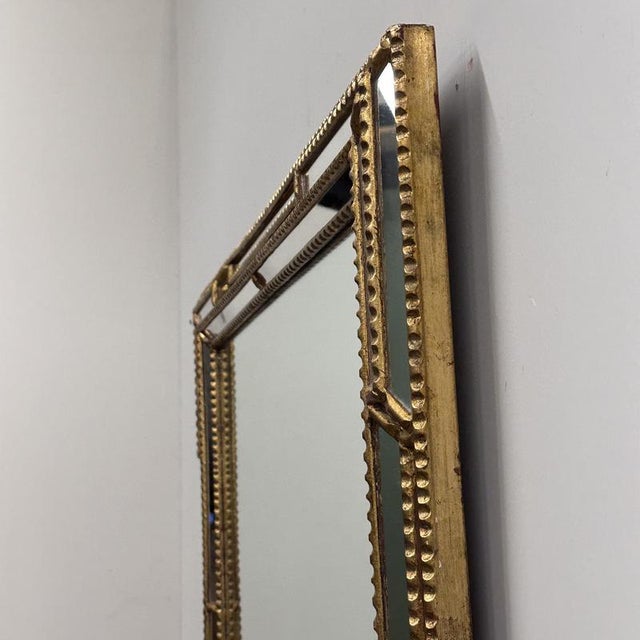 Large Italian Gilt Mirror with Architectural Frame, 1980s For Sale - Image 5 of 13