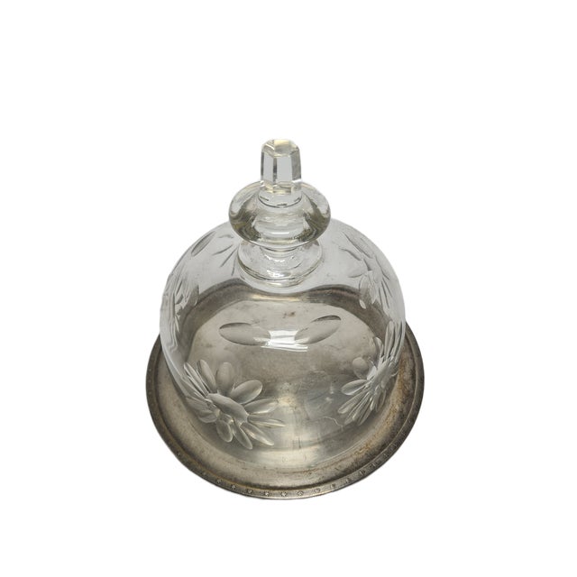 Art Nouveau Bowl with Crystal Cake Cover, Germany, 1920s, Set of 2 For Sale - Image 17 of 18