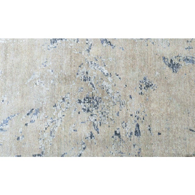 Abstract Modern “Blue Splash” Wool Rug by Doris Leslie Blau For Sale - Image 4 of 9