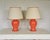 Beige Orange Glazed Ceramic Lamps, 1975, Set of 2 For Sale - Image 8 of 8