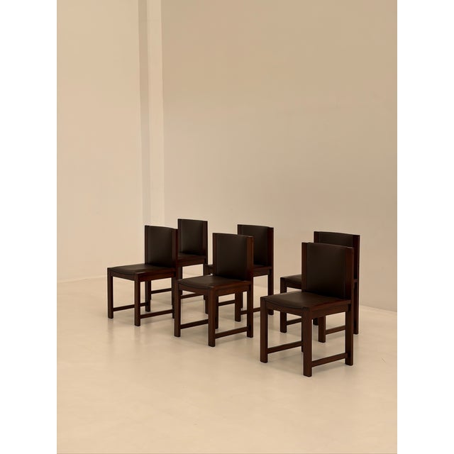 Bauhaus Vintage Wooden and Skai Chairs, 1960s, Set of 6 For Sale - Image 3 of 18