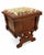 American Antique Eastlake Oak Commode With Needlepoint Seat For Sale - Image 3 of 5
