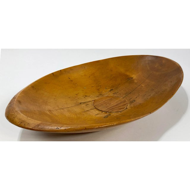 Late 19th Century Antique Primitive Hand Carved Wooden Bowl For Sale - Image 5 of 11