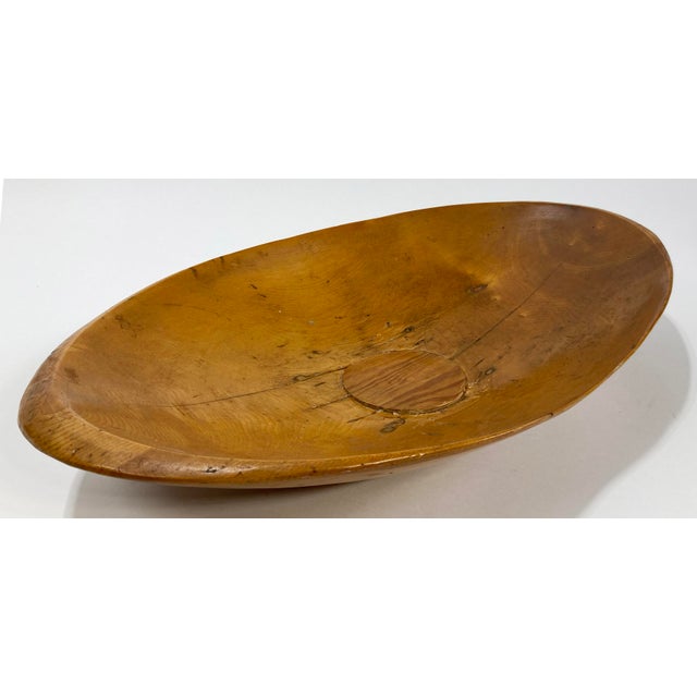 Late 19th Century Antique Primitive Handmade Wood Bowl For Sale - Image 5 of 11