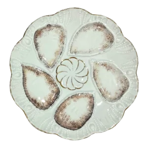 Late 19th Century German Porcelain Oyster Plate