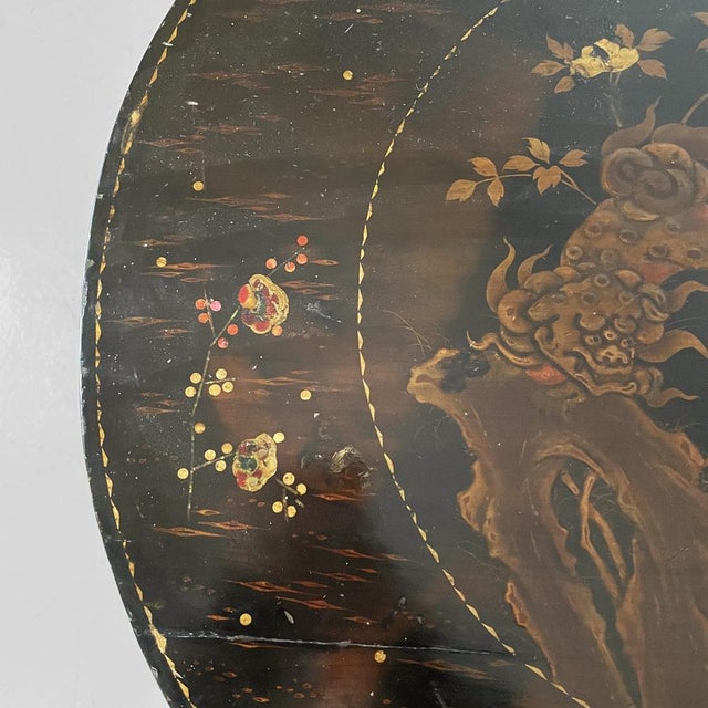 Art Deco Italian Dining Table in Black Wood, 1930s For Sale - Image 6 of 17