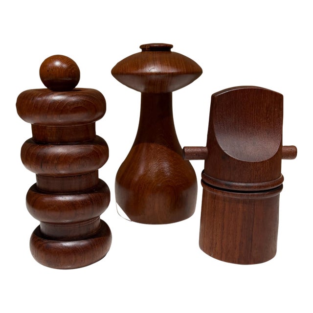 Jens Quistgaard Dansk Pepper Mills Set Trio Danish Mid Century Modern For Sale