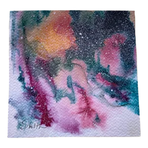 Original Watercolor Abstract “Snowfall”