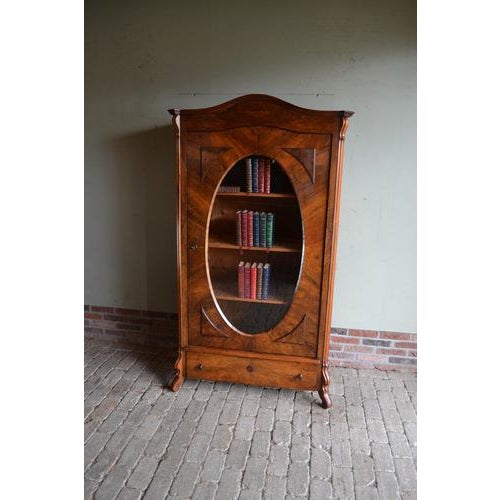 Antique Walnut Display Bookcase For Sale - Image 10 of 10